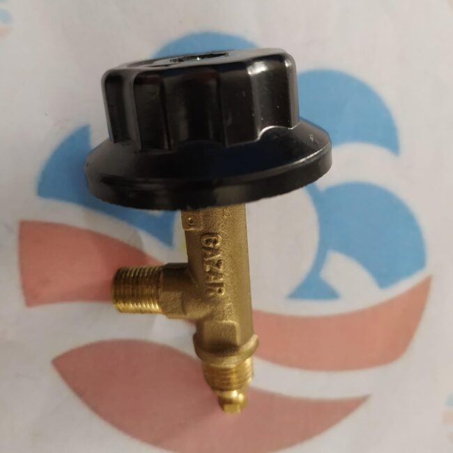 Robinet gaz bouton noir